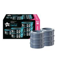 TOMMEE TIPPEE Nachfüllkassette Twis &Click + Sangenic Tec Windeleimer 6er Set