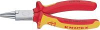 KNIPEX 22 06 160 - Needle-nose pliers - Chromium-vanadium steel - Plastic - Red/Orange - 16 cm - 175 g