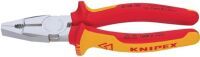 KNIPEX 01 06 190 - Lineman's pliers - Chromium-vanadium steel - Plastic - Red/Orange - 19 cm - 320 g