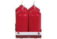 Stumpenkerze 11cm Ø5cm rot 4 Pack - 10 Stück