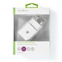 Nedis Netzladegerät| 1x 2.4 A| Anzahl der Ausgänge 1| USB-A| Kein Kabel im