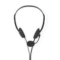 Nedis PC-Headset / Auf Ohr / Stereo / 2x 3.5 mm / Klappbarer Mikrofon / Schwarz