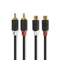 Nedis Stereo-Audiokabel| 2x RCA Stecker| Cinch Buchse| Vergoldet| 2.00 m| rund| - Audio/Multimedia - Extension Cable