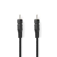 Nedis Digital-Audio-Kabel / RCA / RCA / Vernickelt / 2.00 m / Rund / PVC / Schwarz / Box