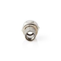 Nedis F-Stecker| gerade| Stecker| Vernickelt| 75 Ohm| Twist-on|