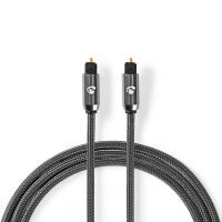 Nedis Optisches Audiokabel| Toslink Stecker|| 2.00 m| rund| - Cable/adapter set - Audio/Multimedia