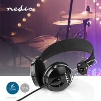 Nedis On-Ear-Kopfhörer mit Kabel / 3.5 mm / Kabellänge: 1.10 m / Schwarz