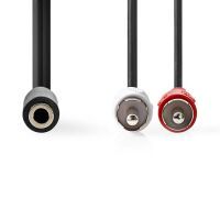 Nedis Stereo-Audiokabel| 2x RCA Stecker| 3.5 mm Buchse| Vernickelt| 0.20 m| rund| - Audio/Multimedia