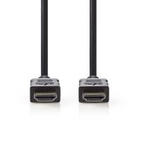 Nedis High Speed ​​HDMI ™ Kabel mit Ethernet / HDMI™ Stecker / HDMI™ Stecker / 4K@30Hz / ARC / 10.2 Gbps / 7.50 m / Rund / PVC / Schwarz / Blister