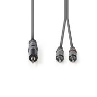 Nedis Stereo-Audiokabel| 3.5 mm Stecker| 2x RCA| Vernickelt| 3.00 m| rund| - Audio/Multimedia