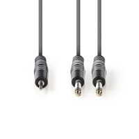 Nedis Stereo-Audiokabel| 2x 6.35 mm Stecker| 3.5| Vernickelt| 1.50 m| rund - Audio/Multimedia