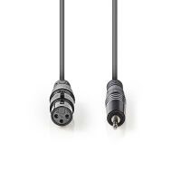 Nedis Balanced Audio-Kabel| XLR 3-Pin Buchse| 3.5 mm Stecker| Vernickelt| 1.00 m|