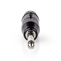 Nedis XLR Adapter / XLR 3-Pin Buchse / 6.35 mm Stecker / Vernickelt / Gerade / Metall / Schwarz / 1 Stück / Plastikbeutel