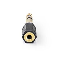 Nedis Stereo-Audio-Adapter / 6.35 mm Stecker / 3.5 mm Buchse / Vergoldet / Gerade / ABS / Schwarz / 10 Stück / Umschlag