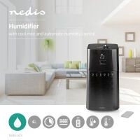 Nedis Luftbefeuchter| 30 W| Mit kühlem Nebel| 6 l| Hygrometer| Timer| geeignet für