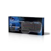 Nedis Wired Gaming Keyboard / USB / Mechanische Tasten / RGB / US international / US-Layout / Stromversorgung über USB / Netzkabellänge: 1.70 m / Gaming