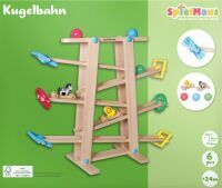 SpielMaus Holz Kugelbahn mit Rollelementen