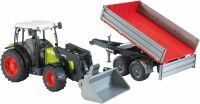 Bruder 02112 Claas Nectis 267F plus Frontlader mit Anhänger