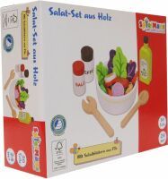 VEDES Großhandel GmbH - Ware Spielmaus Küche Salat-Set aus Holz, 30 Teile