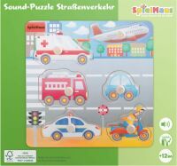 SpielMaus Holz Sound Holzpuzzle Straßenverkehr