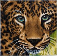 Craft Buddy Ltd. Crystal Art Leinwand Leopard 30x30 cm