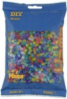 Dan Import Hama® Bügelperlen Midi - Transparent Glitter 3000 Perlen.