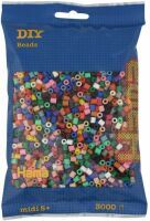 Hama® Bügelperlen Midi - Vollton Mix 3000 Perlen (22 Farben).