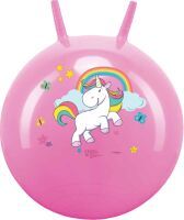 John Sprungball Einhorn Hopser Hopperball Hüpfball Unicorn Ball mit 2 Griffen Pink