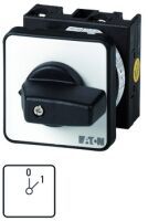 Eaton T0-1-15401/E - Toggle switch - 1P - Black - Metallic - IP65 - 48 mm - 48 mm