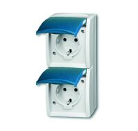 BUSCH JAEGER 2084-0-0701 - CEE 7/3 - 2P+E - Blue - White - IP44 - 250 V - 16 A