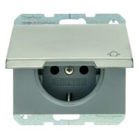 Berker 47517204 - Type F - Stainless steel - Stainless steel - IP44 - 250 V - 16 A