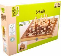 Natural Games Schachkassette dunkel 29x29 cm