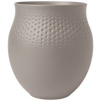 Villeroy & Boch Manufacture Collier taupe Vase Perle groß