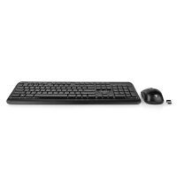 Nedis Maus und Tastatur-Set / Wireless / Maus- und Tastaturverbindung: USB / 800 / 1200 / 1600 dpi / Einstellbar DPI / QWERTY / US-Layout