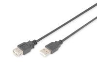 DIGITUS USB 2.0 Verlängerungskabel Typ A -A St/Bu  5.0m schw (AK-300202-050-S)