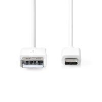 Nedis USB-Kabel| USB 2.0| USB-A Stecker| USB-Typ-C| 480 Mbps| 15 W|