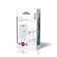 Nedis Netzladegerät| 1x 2.4 A| Anzahl der Ausgänge 1| USB-A| USB Type-C Lose Kabel