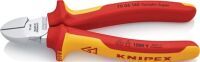 KNIPEX 70 06 140 - Diagonal-cutting pliers - Chromium-vanadium steel - Plastic - Red/Orange - 14 cm - 160 g