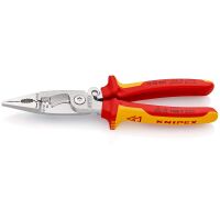 KNIPEX 13 96 200 - Needle-nose pliers - Steel - Plastic - Red/Orange - 20 cm - 280 g