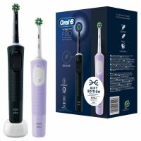 Oral-B - Elektrische Zahnbürste Vitality Pro + 2. Handstück in Schwarz/Lila