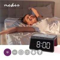 Nedis Wecker Kabelloses Ladegreät| Qi zertifiziert| 5 7.5 10 15 W| USB-A Stecker