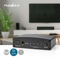 Nedis Digital-Audio-Switch| 4-Wege| Anschlüsse– Eingang DC Power 4x TosLink| - Audio/Multimedia - Digital