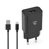 Nedis NETZLADEGERÄT M.KABEL USB-A 5W (WCHAM105ABK       SW)