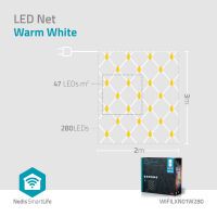 Nedis SmartLife Dekorative LED| Wi-Fi| Warmweiss| 280 LED's| 3 x 2 m| Android