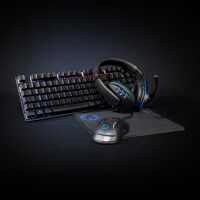 Nedis Gaming Combo Kit / 5-in-1 / Tastatur, Headset, Maus und Mauspad / Schwarz / QWERTZ / DE-Layout