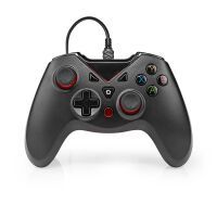 Nedis Gamepad / USB Type-A / Stromversorgung über USB / PC / Anzahl Knöpfe: 12 / Kabellänge: 1.60 m / Schwarz