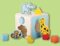 VEDES Großhandel GmbH - Ware SpielMaus Holz Steckbox Wildtiere, 9 Teile