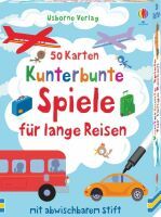 Usborne Verlag 50 Karten: Kunterbunte Spiele für lange Reisen