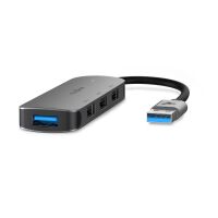 Nedis USB-Hub / USB-A Stecker / 4x USB A Female / 4-Port port(s) / USB 2.0 / USB 3.2 Gen 1 / Stromversorgung über USB