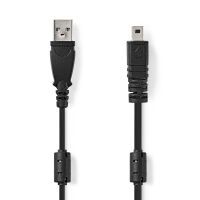 Nedis USB-Kabel / USB 2.0 / USB-A Stecker / UC-E6 8-Pins Stecker / 480 Mbps / Vernickelt / 2.00 m / Rund / PVC / Schwarz / Label